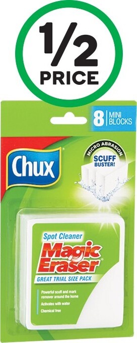 Woolworths Chux magic eraser spot cleaner pk 8 offer