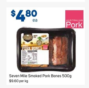 Foodland Seven Mile Smoked Pork Bones 500g offer