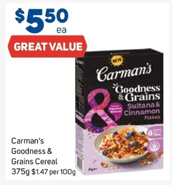 Carman's Goodness & Grains Cereal 375g