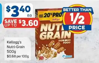 Foodland Kellogg's Nutri-Grain 500g offer