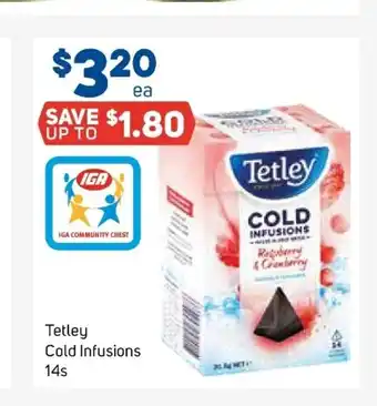 Foodland Tetley Cold Infusions 14s offer