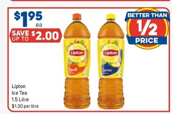 Foodland Lipton Ice Tea 1.5 Litre offer