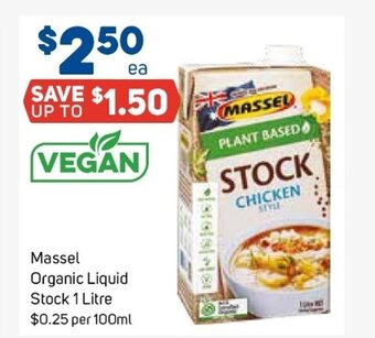 Foodland Massel Organic Liquid Stock 1 Litre offer