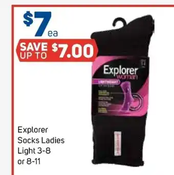 Foodland Explorer Socks Ladies Light 3-8 or 8-11 offer