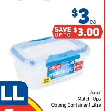 Foodland Decor Match-Ups Oblong Container 1 Litre offer
