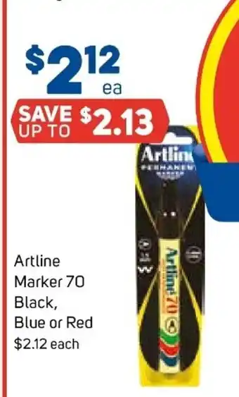 Foodland Artline Marker 70 Black, Blue or Red offer