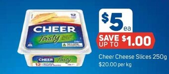Foodland Cheer Cheese Slices 250g offer