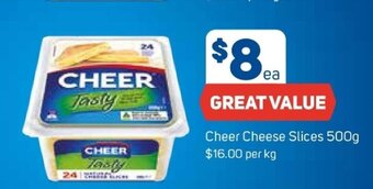 Foodland Cheer Cheese Slices 500g offer