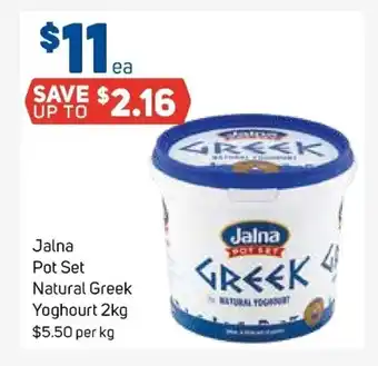 Foodland Jalna Pot Set Natural Greek Yoghurt 2kg offer