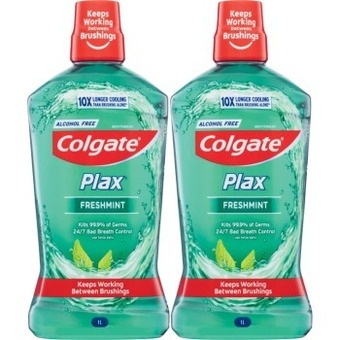 Coles Colgate plax fresh mint mouthwash 1 litre offer