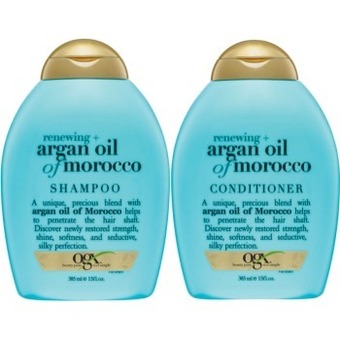 Coles Ogx renewing + argan oil shampoo or conditioner 385ml offer