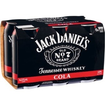 Coles Jack daniels & cola cans 6x375ml offer