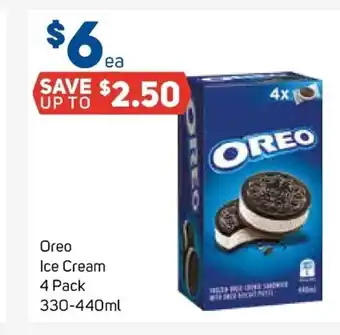 Foodland Oreo Ice Cream 4 Pack 330-440ml offer