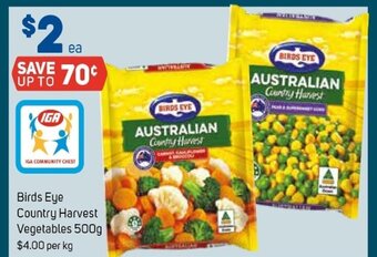 Foodland Birds Eye Country harvest Vegetables 500g offer