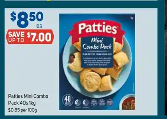 Foodland Patties Mini Combo pack 40s 1kg offer