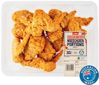 Coles Coles rspca approved chicken mixed portions southern fried offer