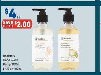 Foodland Bosisto's Hand Wash Pump 300ml offer
