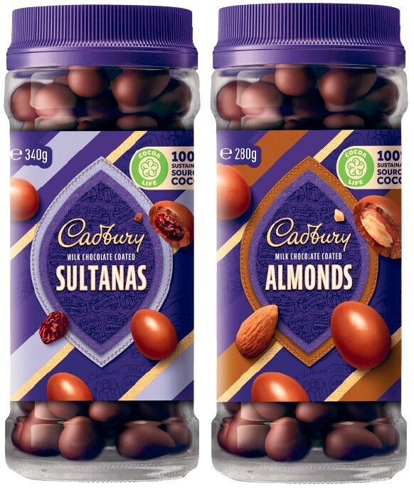 Cadbury chocolate coated fruit & nut 280g340g offer at Coles