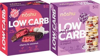 Coles Noshu low carb indulgence bars 160g offer