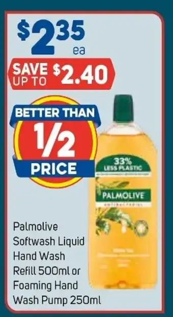 Foodland Palmolive Softwash Liquid Hand Wash Refill 500ml or Foaming Hand Wash pump 250ml offer