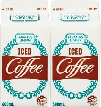 Coles Farmers union flavoured milk 600ml offer