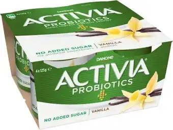 Coles Activia yogurt 4x125g offer