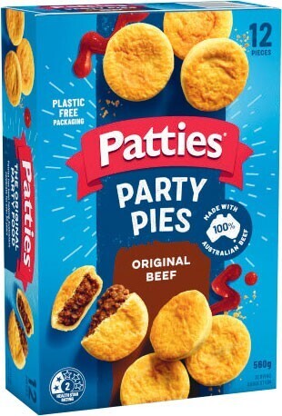 Coles Patties party meat pies 12 pack 560g offer