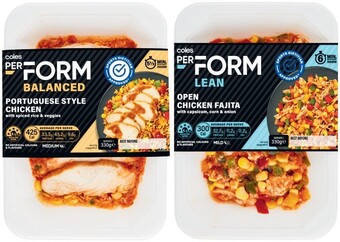 Coles Coles frozen perform meal 330g-340g offer