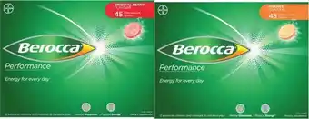 Coles Berocca performance effervescent 45 pack^ offer