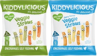 Coles Kiddylicious veggie straws 12g offer