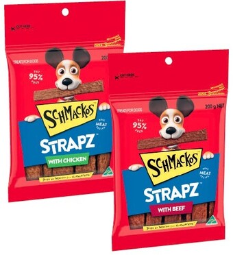 Coles Schmackos dog treats 200g offer