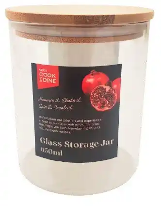 Coles Coles cook & dine storage jar 650ml offer
