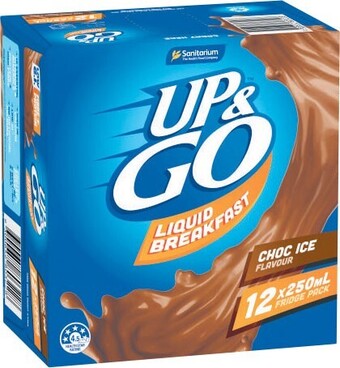 Sanitarium up & go liquid breakfast fridge pack 12x250ml