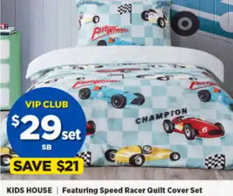 Spotlight Kids House, Featuring Speed Racer Quilt Cover Set offer