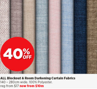 Spotlight All Blockout & Room Darkening Curtain Fabrics offer