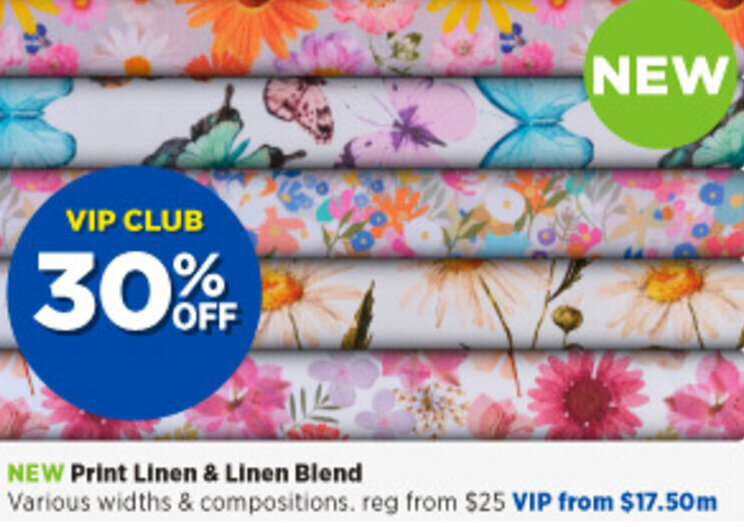 Plain Linen & Linen Blend offer at Spotlight