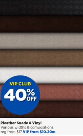 Spotlight Pleather Suede & Vinyl offer