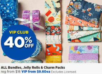 Spotlight All Bundles,Jelly Rolls & Charm Packs offer