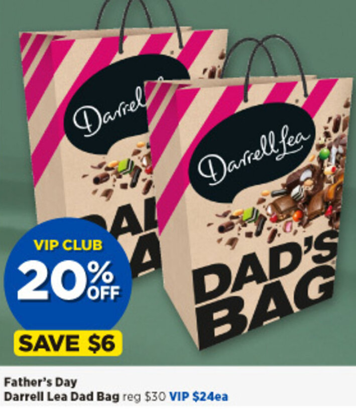 Darrell Lea Dad Bag offer at Spotlight
