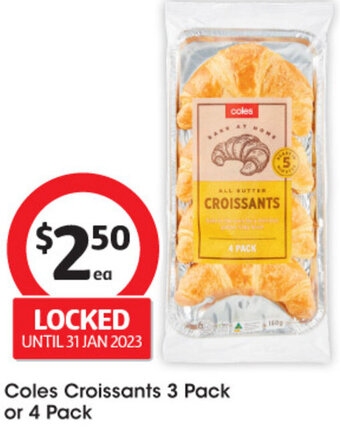 Coles Coles Croissants 3 Pack or 4 Pack offer