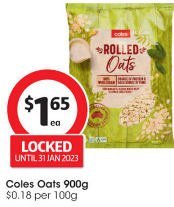 Coles Coles Oats 900g offer