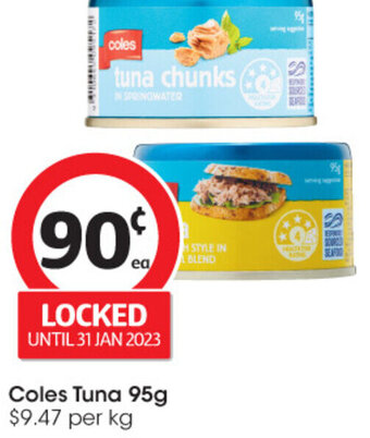 Coles Coles Tuna 95g offer