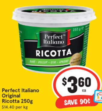 IGA Perfect Italiano Original Ricotta 250g offer