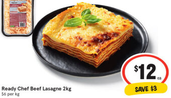 IGA Ready Chef Beef Lasagne 2kg offer