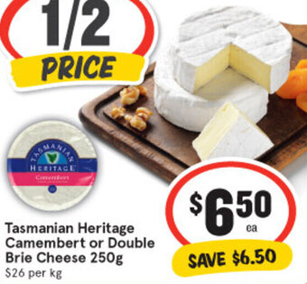 IGA Tasmanian Heritage Camembert or Double Brie Cheese 250g offer