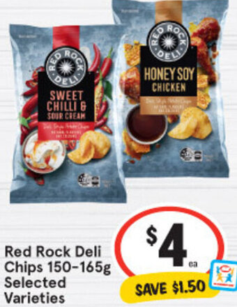 IGA Red Rock Deli Chips 150-165g Selected Varieties offer