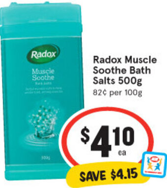IGA Radox Muscle Soothe Bath Salts 500g offer
