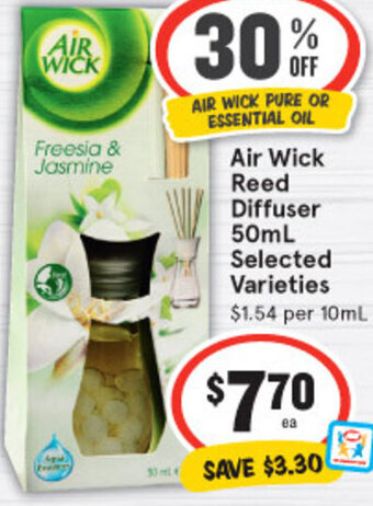 IGA Air Wick Reed Diffuser 50ml Selected Varieties offer