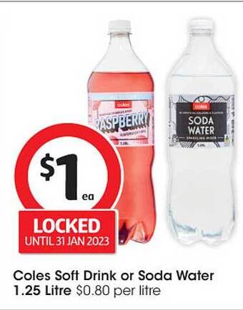 Coles Coles soft drink or soda water offer