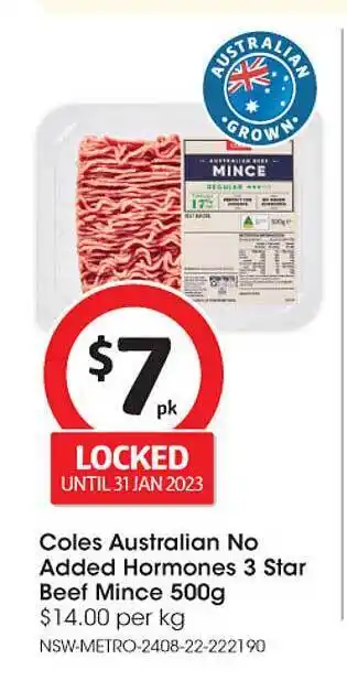 Coles Beef mince offer